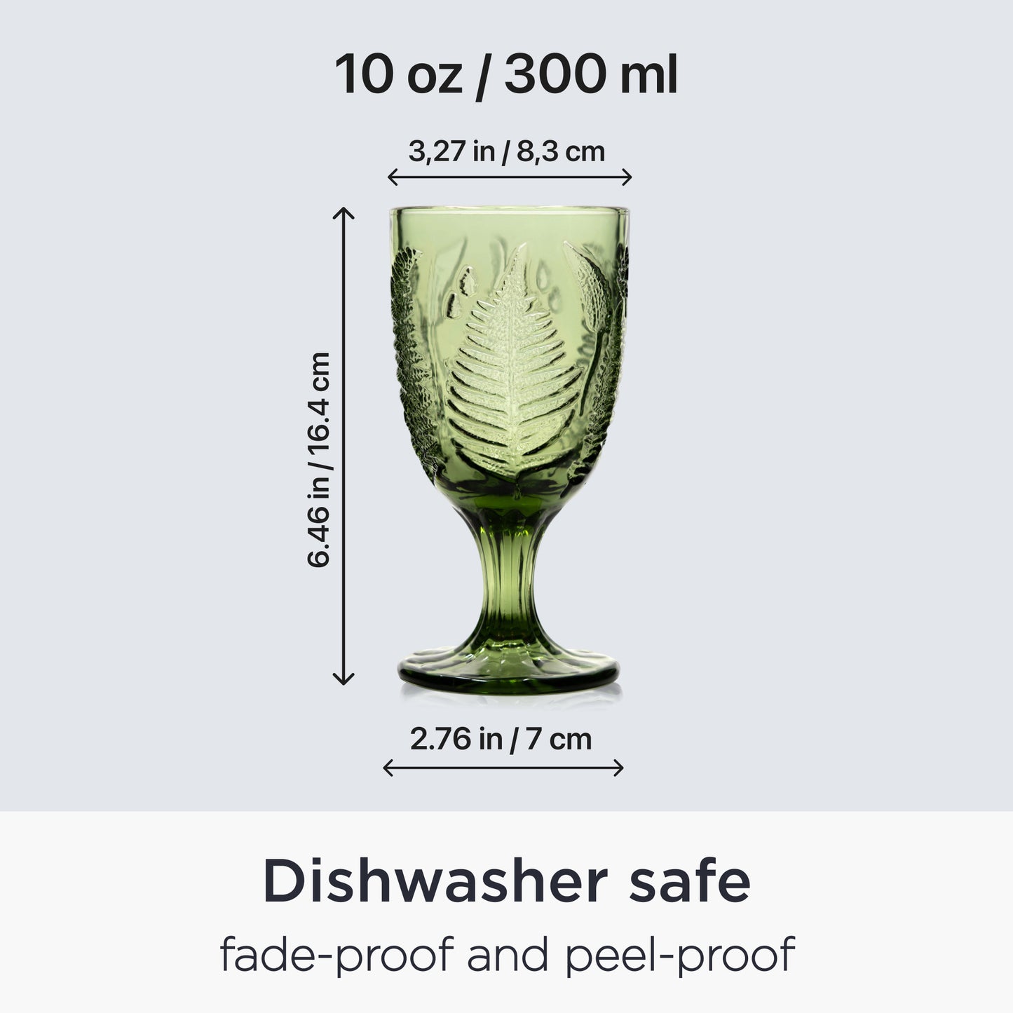 Set of green vintage goblets – handmade antique glassware